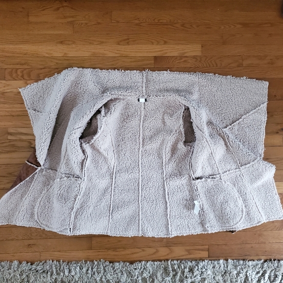 Venus Faux Leather and Fleece Lined Wrap Jacket - Picture 12 of 13